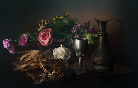 ♥ - flowers, vase, still life, soft