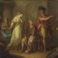 Hector upbraiding Paris for his retreat from battle