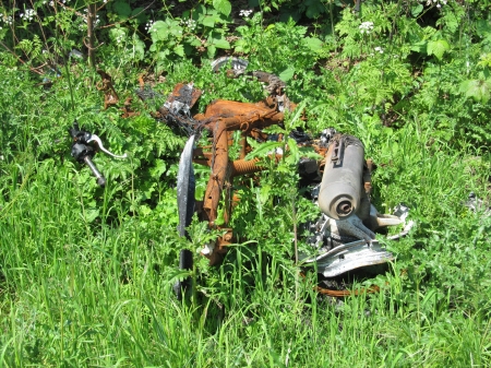 The Last Burn Up - Nature, Burnt, Motorcycle, Abandoned, Forgotten