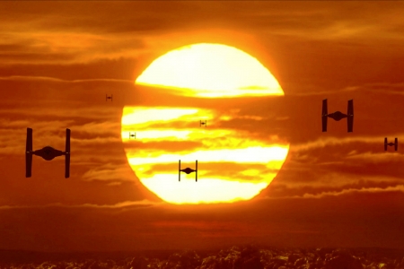 TIE Fighters at Sunset