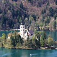 Island Between Mountains