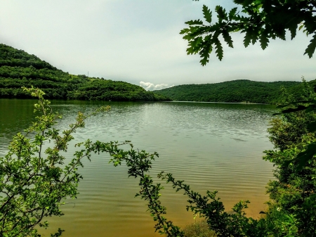 Badovac lake - kosovo, lake, trees, beautiful