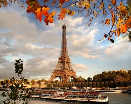 Eiffel Tower - Autumn, Paris, Eiffel Tower, Clouds, Sky