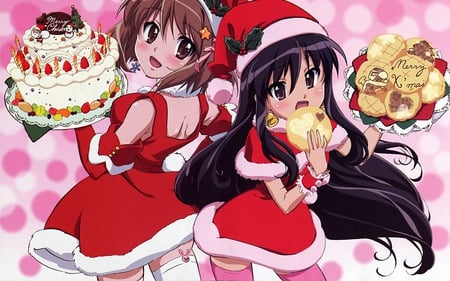 Merry Christmas - shana, shakugan no, cute, pink