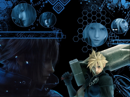 Cloud and Noctis - ff7, ffv13, noctis, cloud