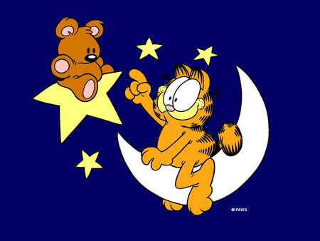 garfield pookie moon - moon, teddy, star, garfield