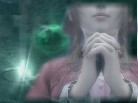 Praying for Holy - ff7, aerith, holy, materia