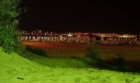 night beach - sea, night, beach