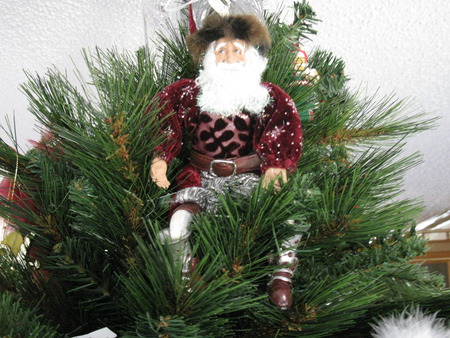 SANTA IS ON TOP - ornaments, christmas, xmas, santa claus