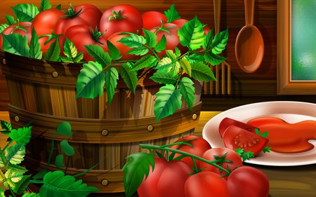 Tomatoes and vegetables - tomato, nutritive, food, vegetable