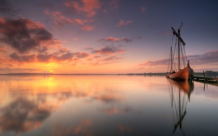 Viking Ship In Denmark - Sunset, Nature, Denmark, Viking, Ship