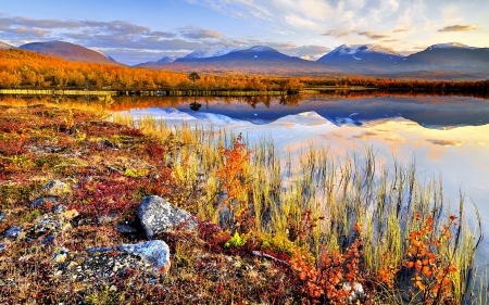 AUTUMN from ABISKO NATIONAL PARK - nature, lake, autumn, landscape, clouds