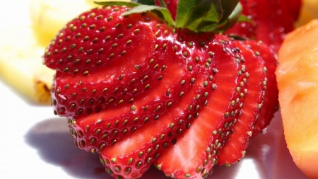 Strawberry - food, strawberry, fruits, red