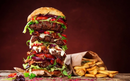 heart attack burger - fun, entertainment, yummy, cool, burger, food