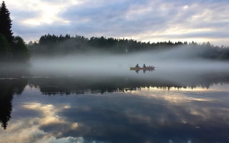 Kayak on Lake in Poland