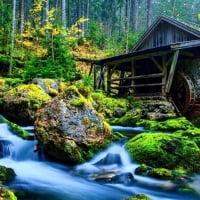 Old water mill, Gollinger Waterfall, Austria