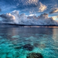 Dark Clouds Above the Sea