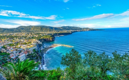 Amalfi Coast,Italy - nature, sky, trees, blue, sea, coast