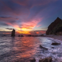 Dusk over Seaside Horizon