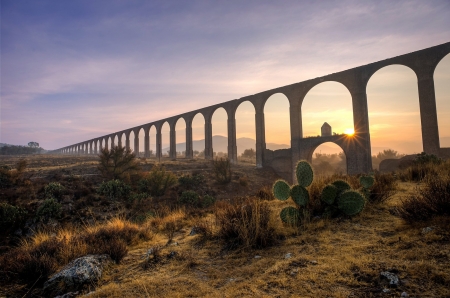 Aqueduc de Padre Tembleque - mexico, architecture, aqueduc de padre tembleque, bridge