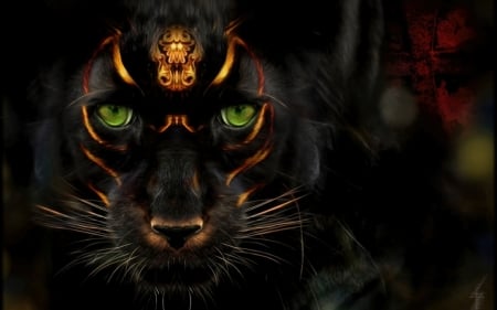 Panther - fantasy, eyes, pisici, panther, luminos