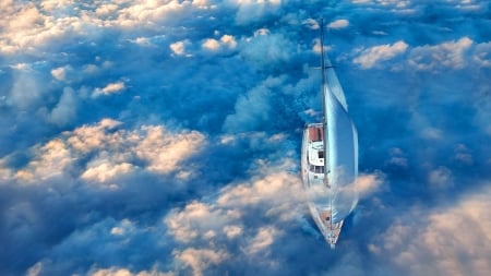 ♥ - fantasy, white, summer, blue, ship, cloud, vara, luminos