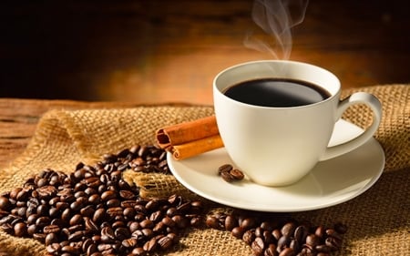 Coffee - drink, brown, coffee, beans, cup