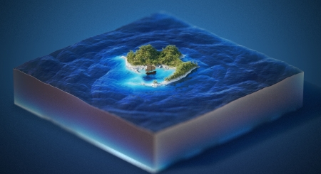 ♥ - water, summer, blue, book, sea, island, creative, fantasy, cloud, vara, luminos