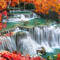 Erawan National Park Waterfalls, Thailand