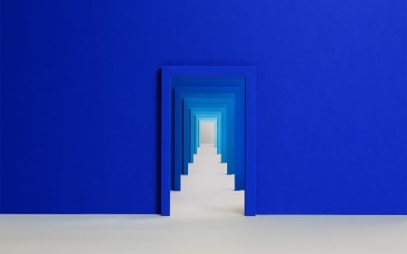 Abstract - abstract, door, white, blue