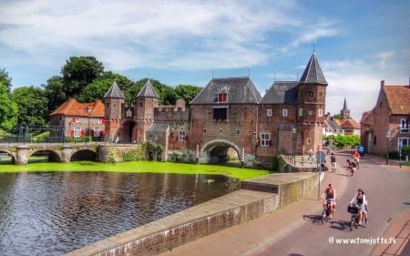 Koppelpoort Gate, Netherlands - gate, town, water, netherlands