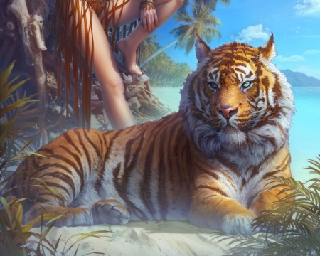 Tiger - fantasy, animal, tigru, tiger, kerem beyit