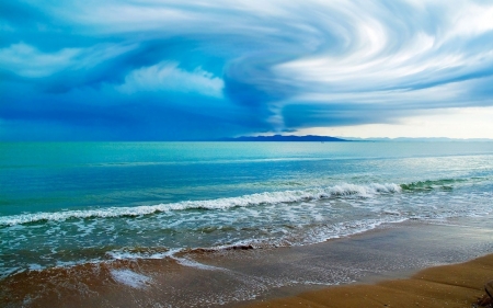 Forming Tornado Above the Sea,