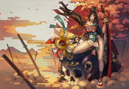 Onmyouji - onmyouji, fantasy, naci le, girl, art