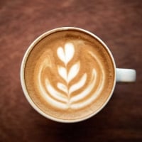 Cappuccino Cup Heart Shaped With Cream