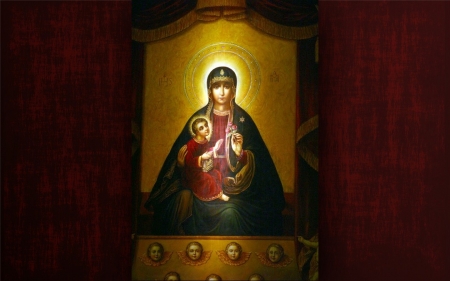 Mother of God of Aglona - mother of god, icon, latvia, baby jesus