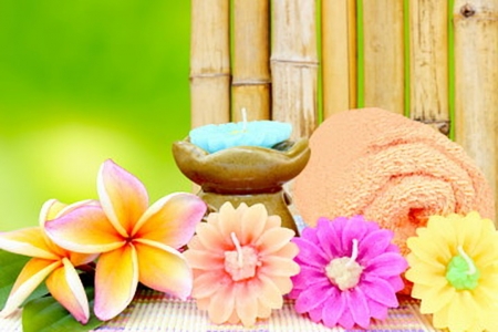 Spa aromatherapy and bamboo - treatment, health care, hygiene, massage, flowers