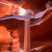 Sand Fall at Upper Antelope Canyon, Arizona