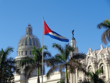 havana - cuba, flag, kapitol, havana