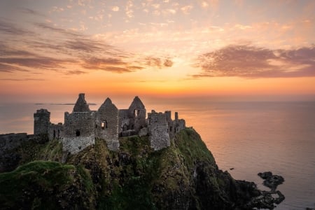 Sunset on Dunluce Castle, N. Ireland