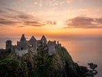 Sunset on Dunluce Castle, N. Ireland