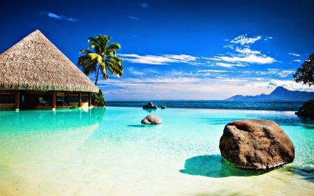 Tropical Paradise - relaxing, horizon, ocean, summer, outdoor