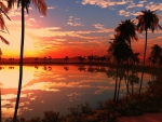 Tropical Sunset Reflection