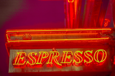 Espresso Vancouver - sign, Night, coffee, bright, vancouver