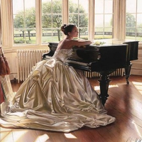 Woman at piano