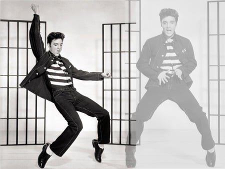 Elvis Presley doin the Jailhouse Rock - rock and roll, jailhouse rock, elvis, 50s, elvis presley