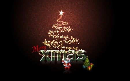 xmas wishing - christmas, black, red, snow, holidays, tree, santa claus