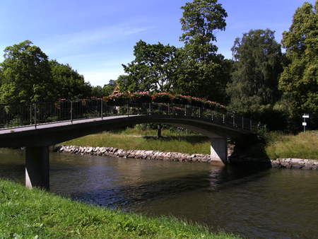 A small bridge - summer, flowers, stockholm