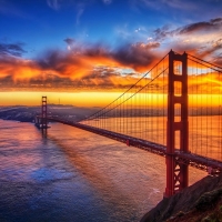 Golden Gate Bridge at Sunset