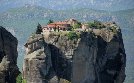 Monastery in Meteora, Greece - nature, rock, monastery, greece